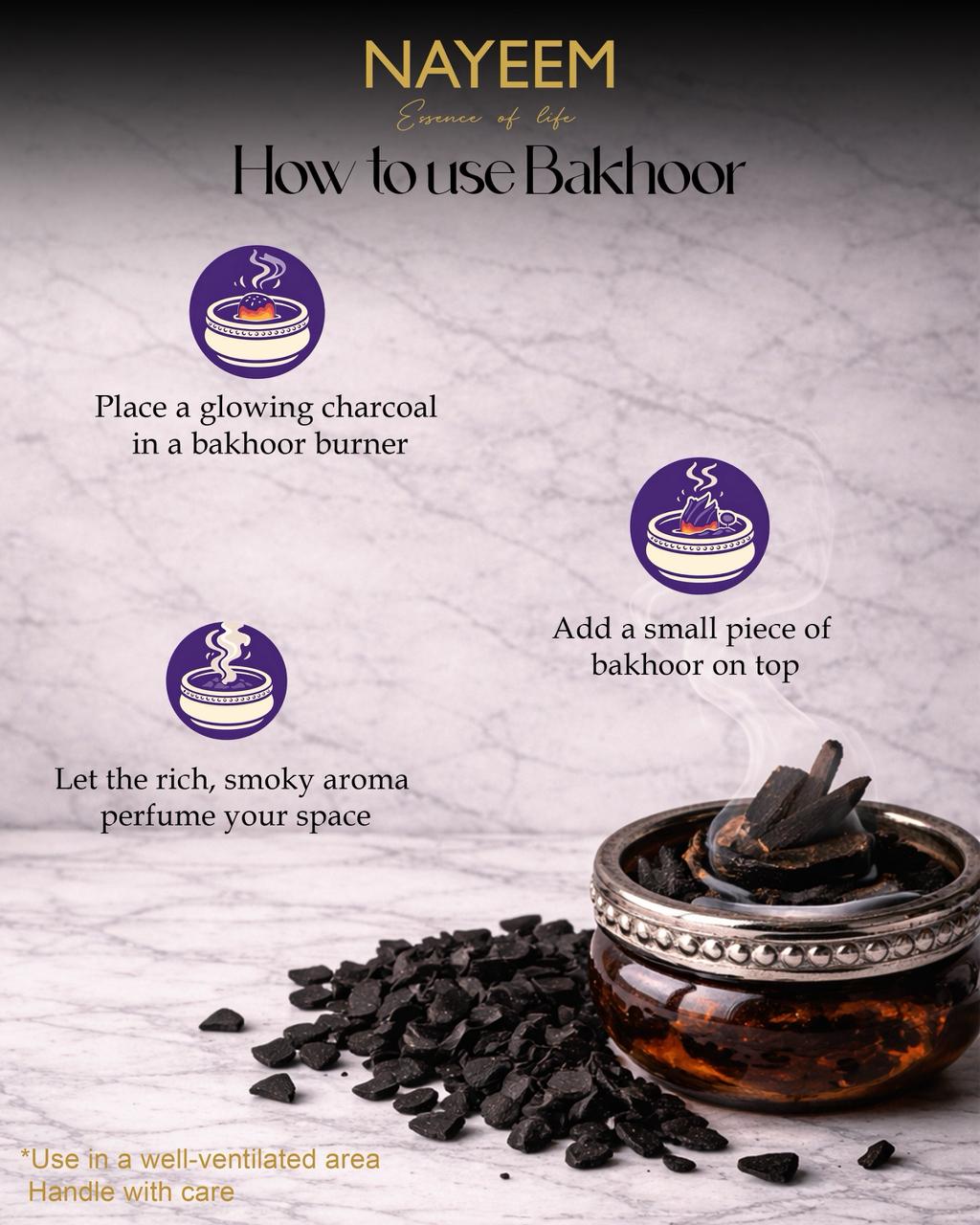 Nayeem Oud Dubai Bakhoor Scented Chips 24g, Premium Oud Wood Fragrance Long Lasting Aromatic Bakhoor for Home Prayer Festive Rituals - Nayeem Perfumes 